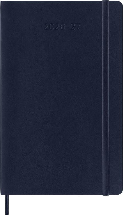 Produktbild: Moleskine 18 Monate Wochen Notizkalender 2026/2027, Large/A5, 1 Wo = 1 Seite, rechts linierte Seite, Weicher Einband, Saphir