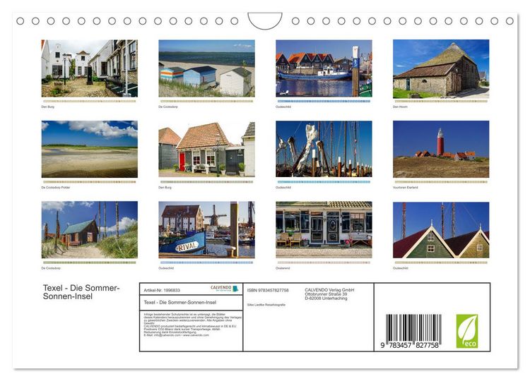 Produktbild: Texel - Die Sommer-Sonnen-Insel (Wandkalender 2026 DIN A4 quer), CALVENDO Monatskalender