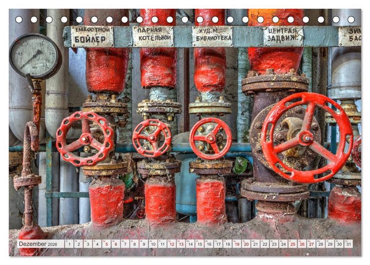 Produktbild: Vergessene Technik - abgeschaltet und stillgelegt (Tischkalender 2026 DIN A5 quer), CALVENDO Monatskalender