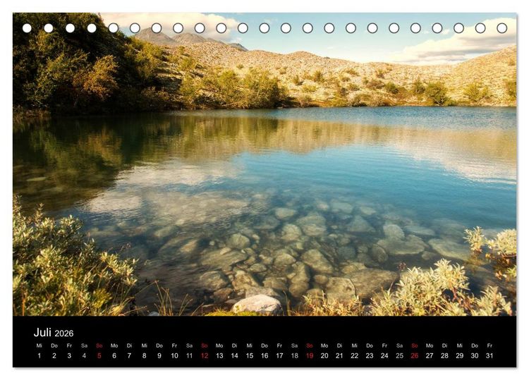 Produktbild: Norwegen - Alpine Landschaften (Tischkalender 2026 DIN A5 quer), CALVENDO Monatskalender