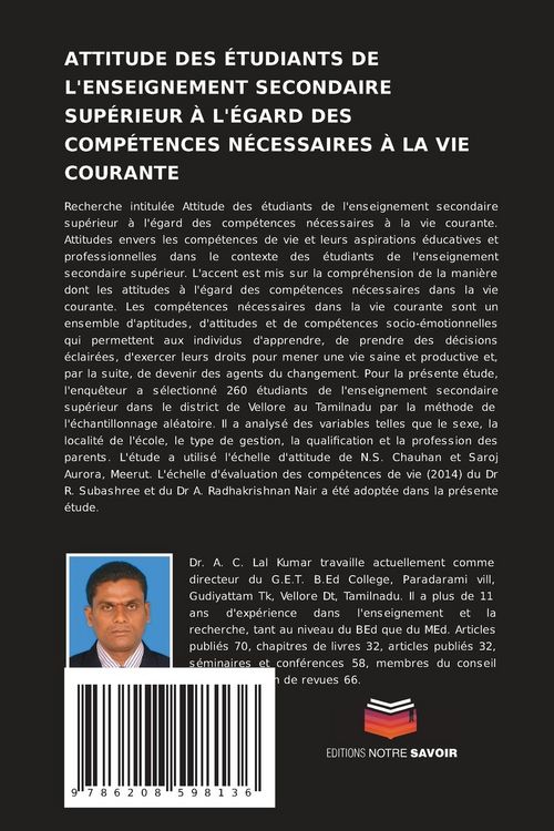 Produktbild: Attitude des &Eacute;tudiants De L'enseignement Secondaire Sup&eacute;rieur &Agrave; L'&eacute;gard des Comp&eacute;tences N&eacute;cessaires &Agrave; La Vie Courante