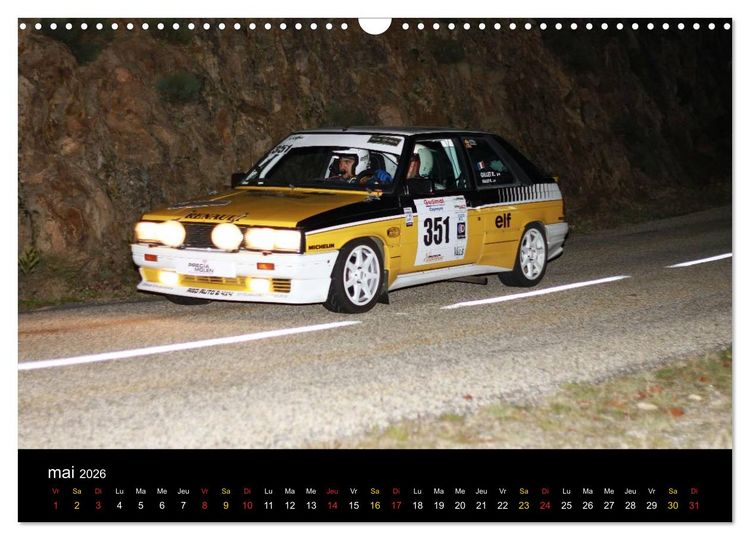 Produktbild: Rallye Vieilles Voitures (Calendrier mural 2026 DIN A3 vertical), CALVENDO calendrier mensuel