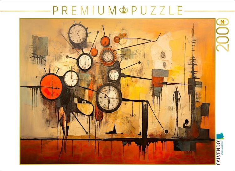 Produktbild: CALVENDO Puzzle Die schwebenden Uhren | 2000 Teile Lege-Gr&ouml;&szlig;e 90x67cm Foto-Puzzle f&uuml;r gl&uuml;ckliche Stunden