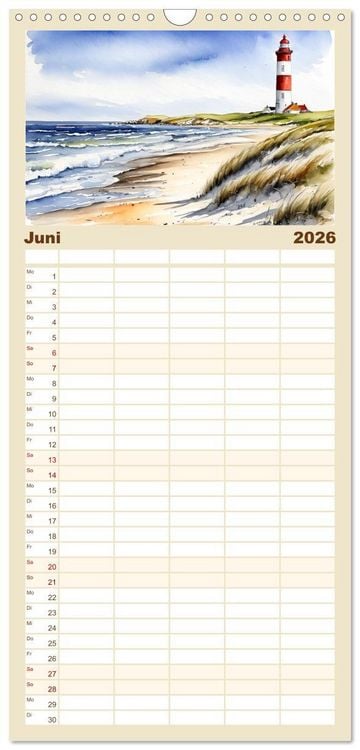 Produktbild: Familienplaner 2026 - Zauberhafte Niederlande mit 5 Spalten (Wandkalender, 21 x 45 cm) CALVENDO