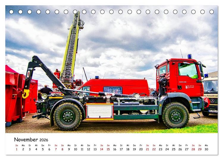 Produktbild: Blaulichttag, unsere Retter! (Tischkalender 2026 DIN A5 quer), CALVENDO Monatskalender