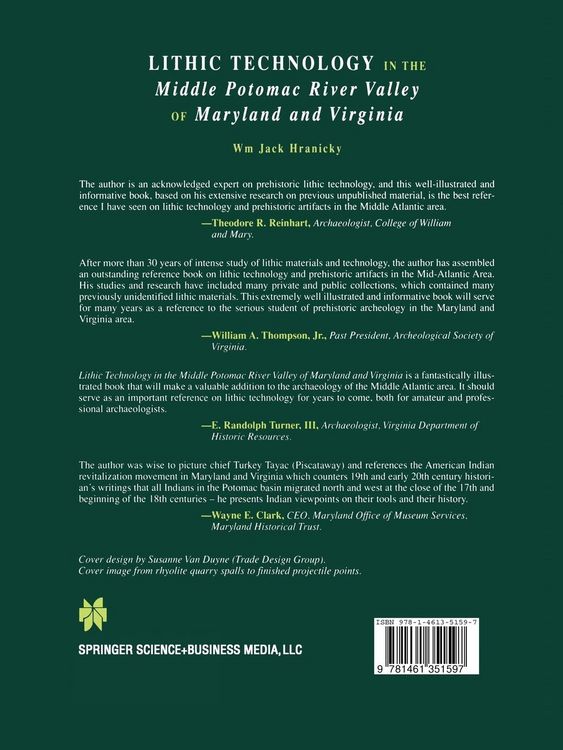 Produktbild: Lithic Technology in the Middle Potomac River Valley of Maryland and Virginia