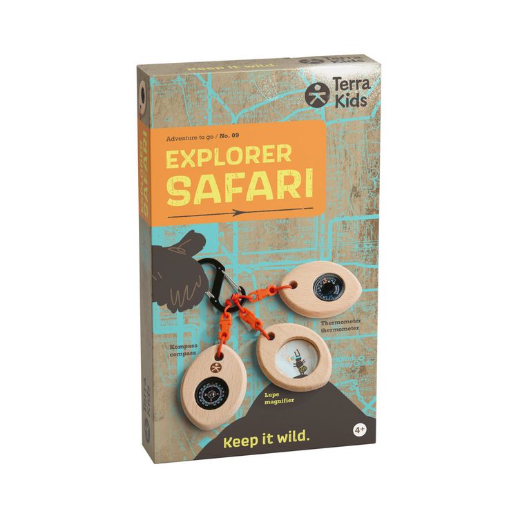 Produktbild: HABA 2012395001 - Terra Kids, Explorer Safari, Adventure to go/No.09, mit Kompass, Lupe & Thermometer am Karabiner