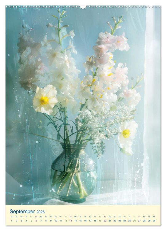 Produktbild: Blumen in zauberhaftem Licht (Wandkalender 2026 DIN A2 hoch), CALVENDO Monatskalender