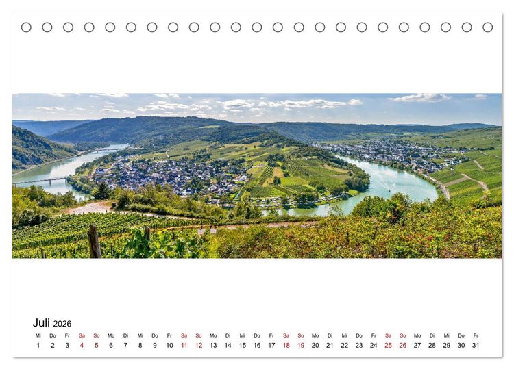 Produktbild: Mosel im Panorama (Tischkalender 2026 DIN A5 quer), CALVENDO Monatskalender