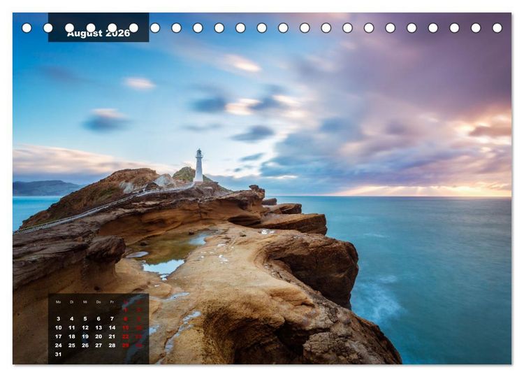Produktbild: Neuseeland - Traumlandschaften aus einem Naturparadies (Tischkalender 2026 DIN A5 quer), CALVENDO Monatskalender