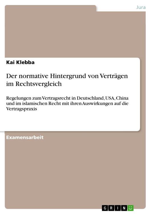 Produktbild: Der normative Hintergrund von Vertr&auml;gen im Rechtsvergleich