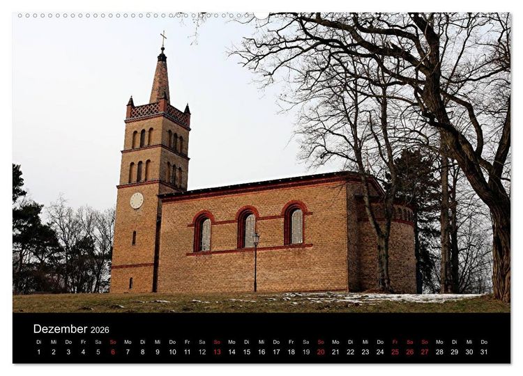 Produktbild: Evangelische Kirchen um Potsdam 2026 (hochwertiger Premium Wandkalender 2026 DIN A2 quer), Kunstdruck in Hochglanz