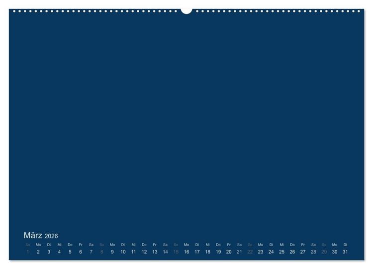 Produktbild: Bastelkalender - Dunkelblau (Wandkalender 2026 DIN A2 quer), CALVENDO Monatskalender