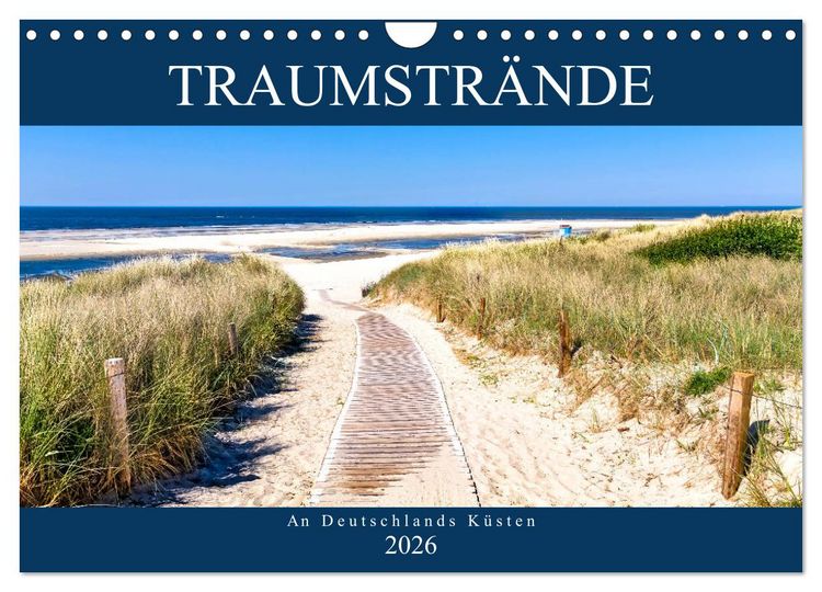 Produktbild: Traumstr&auml;nde an Deutschlands K&uuml;sten (Wandkalender 2026 DIN A4 quer), CALVENDO Monatskalender