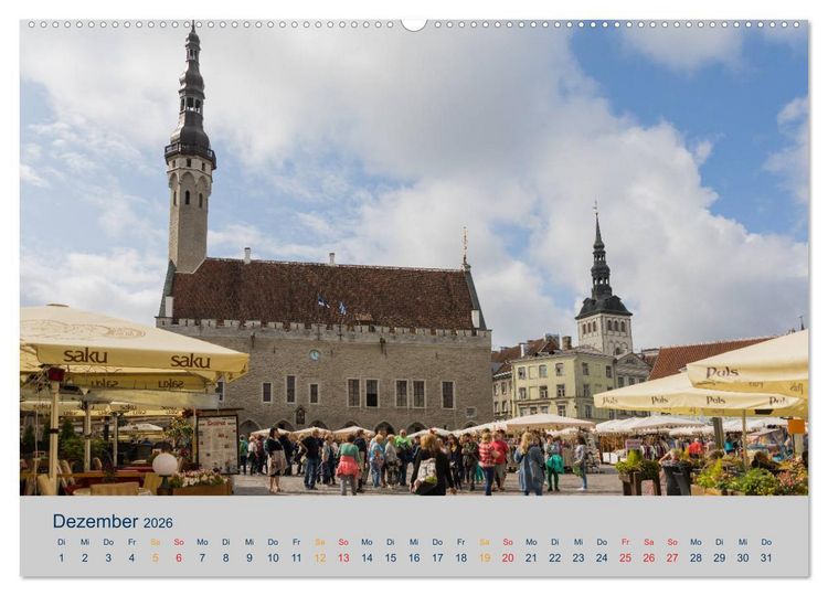 Produktbild: Charmante Baltische St&auml;dte entlang der Ostsee (Wandkalender 2026 DIN A2 quer), CALVENDO Monatskalender