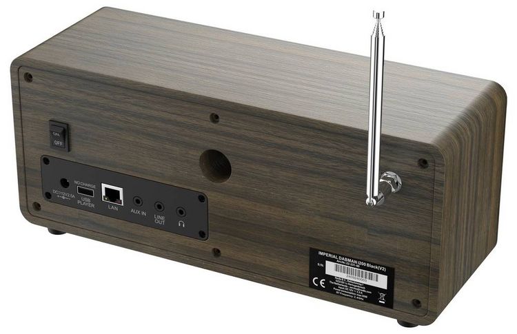 Produktbild: Imperial DABMAN i200 V2 Internet Tischradio DAB+, UKW, Internet AUX, USB, DLNA, LAN, Internetradio Holz