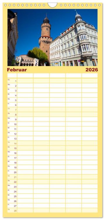 Produktbild: Familienplaner 2026 - G&ouml;rlitz - Europas verborgene Sch&ouml;nheit an der Nei&szlig;e mit 5 Spalten (Wandkalender, 21 x 45 cm) CALVENDO