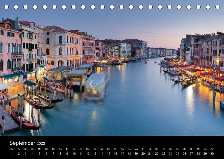 Produktbild: Venedig bei Nacht 2022 (Tischkalender 2022 DIN A5 quer)