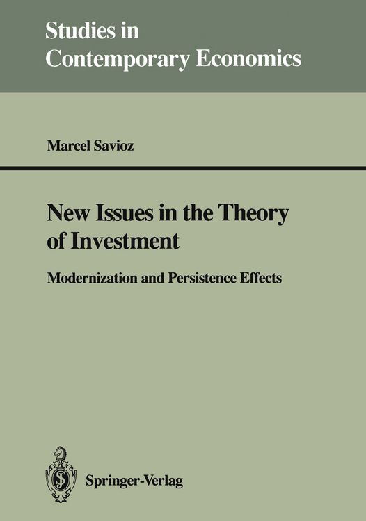 Produktbild: New Issues in the Theory of Investment