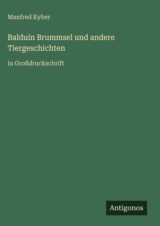 Produktbild: Balduin Brummsel und andere Tiergeschichten