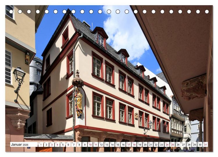 Produktbild: Frankfurt am Main die neue Altstadt vom Taxifahrer Petrus Bodenstaff (Tischkalender 2026 DIN A5 quer), CALVENDO Monatskalender