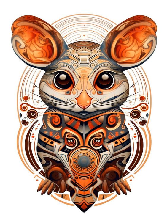 Produktbild: CALVENDO Puzzle Springmaus im Tattoo Design | 1000 Teile Lege-Gr&ouml;&szlig;e 64x48cm Foto-Puzzle f&uuml;r gl&uuml;ckliche Stunden