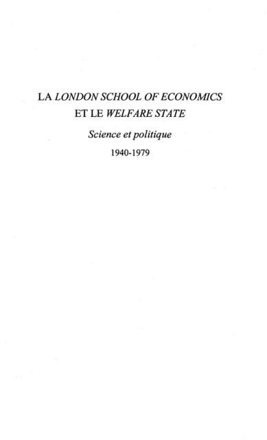 Produktbild: London school of economics et le welfare state