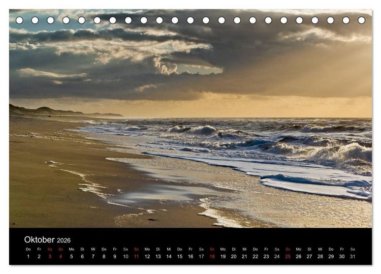 Produktbild: Sylt-Abende - Fotografien von Beate Zoellner (Tischkalender 2026 DIN A5 quer), CALVENDO Monatskalender
