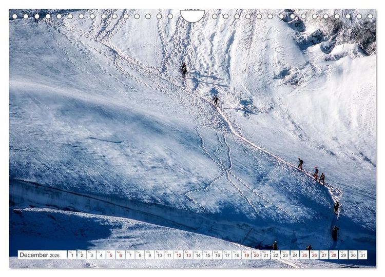 Produktbild: A trip to the roof of Europe. The Mont-Blanc massiv (Wall Calendar 2026 DIN A4 landscape), CALVENDO 12 Month Wall Calendar