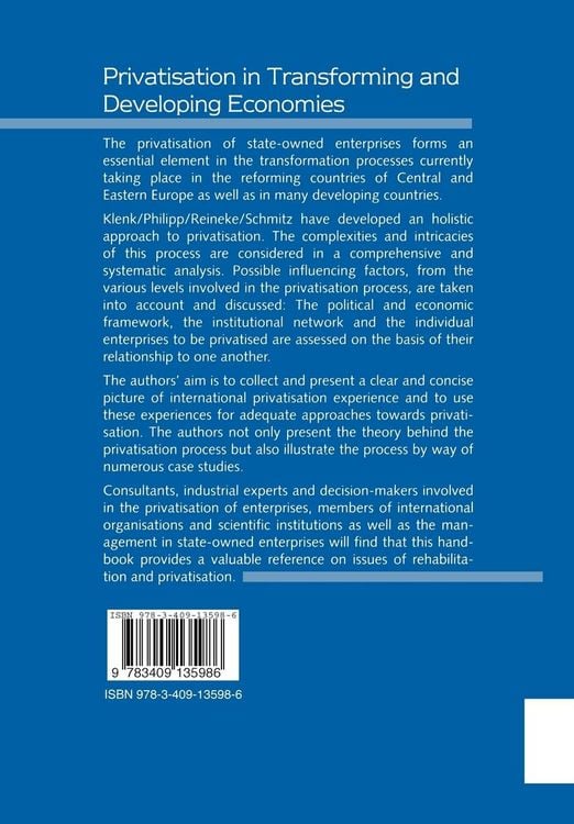 Produktbild: Privatisation in Transforming and Developing Economies