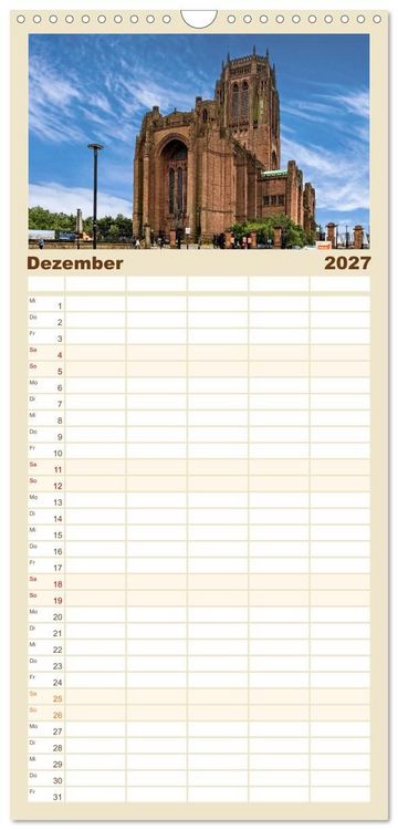 Produktbild: Familienplaner 2027 - Faszination Liverpool mit 5 Spalten (Wandkalender, 21 x 45 cm) CALVENDO