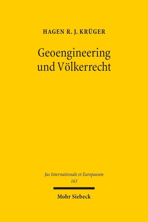 Produktbild: Geoengineering und V&ouml;lkerrecht