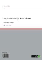 Produktbild: Kriegsberichterstattung in Bosnien 1992-1995