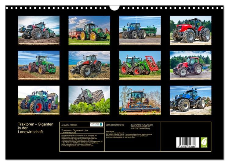 Produktbild: Traktoren - Giganten in der Landwirtschaft (Wandkalender 2026 DIN A3 quer), CALVENDO Monatskalender
