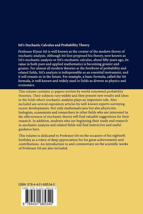 Produktbild: It&ocirc;&rsquo;s Stochastic Calculus and Probability Theory