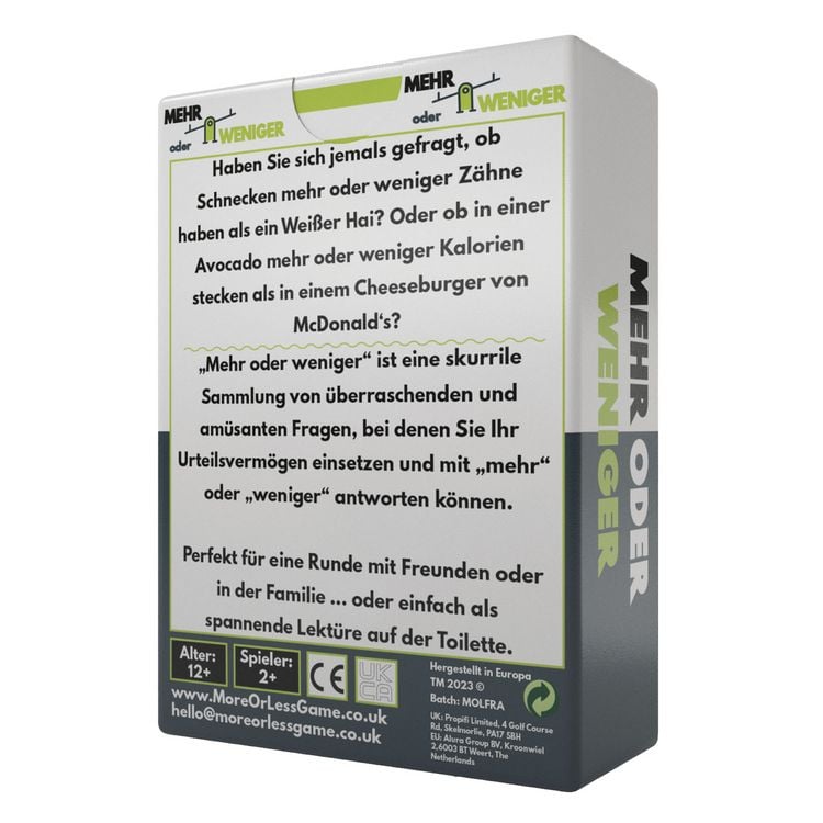 Produktbild: Mehr oder weniger