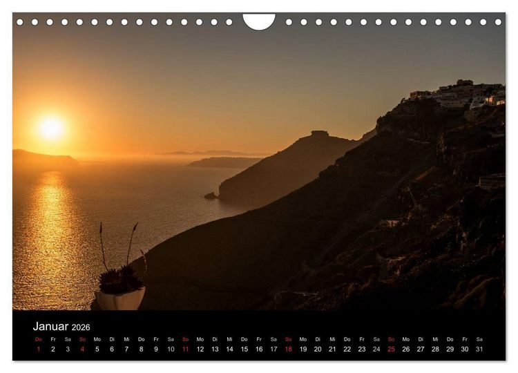 Produktbild: Santorin Trauminsel (Wandkalender 2026 DIN A4 quer), CALVENDO Monatskalender