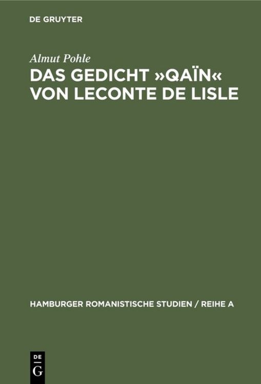 Produktbild: Das Gedicht &raquo;Qa&iuml;n&laquo; von Leconte de Lisle