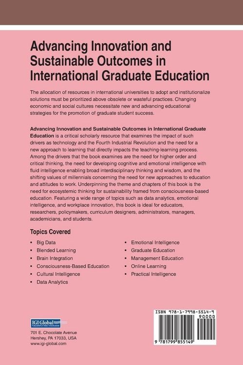 Produktbild: Advancing Innovation and Sustainable Outcomes in International Graduate Education