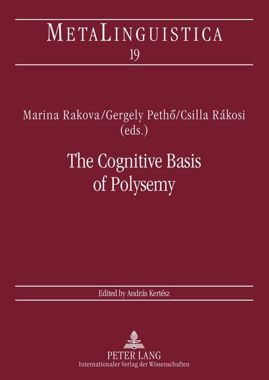 Produktbild: The Cognitive Basis of Polysemy