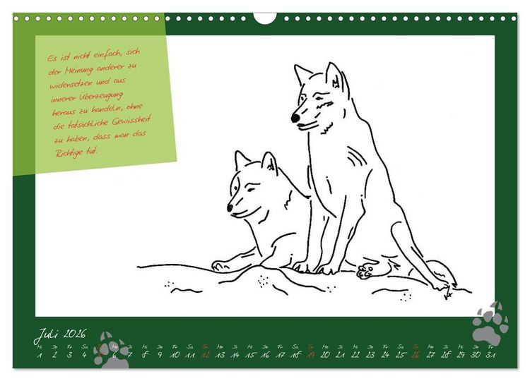 Produktbild: Der kleine GROSSE Wolf - Kalender (Wandkalender 2026 DIN A3 quer), CALVENDO Monatskalender