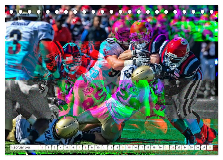 Produktbild: American Football - Power (Tischkalender 2026 DIN A5 quer), CALVENDO Monatskalender