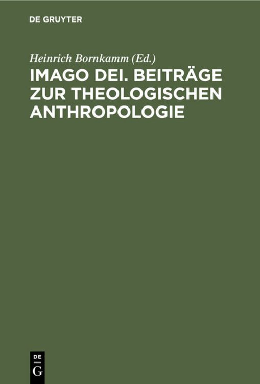 Produktbild: Imago Dei. Beitr&auml;ge zur theologischen Anthropologie