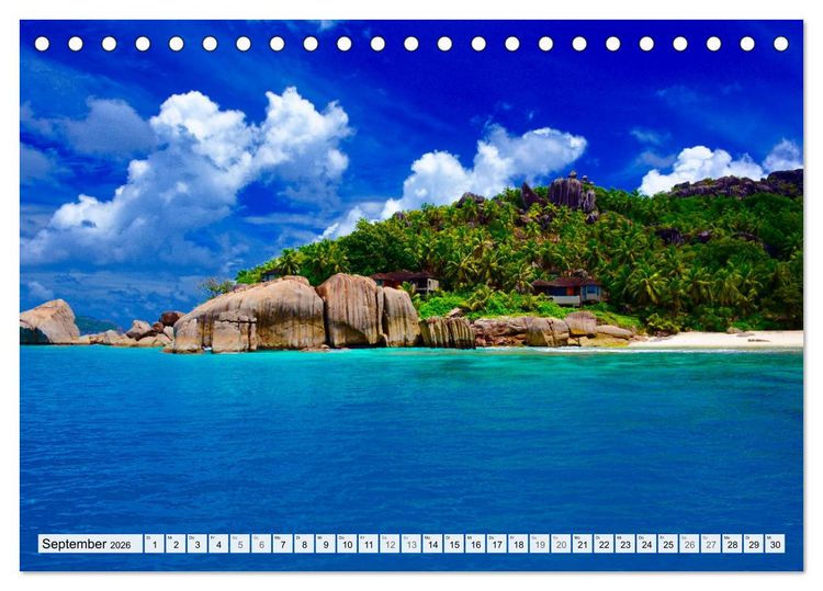 Produktbild: Seychellen - Paradies im Indischen Ozean (Tischkalender 2026 DIN A5 quer), CALVENDO Monatskalender