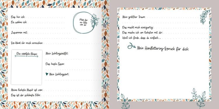 Produktbild: Freundebuch Best Friends Forever (Handlettering)