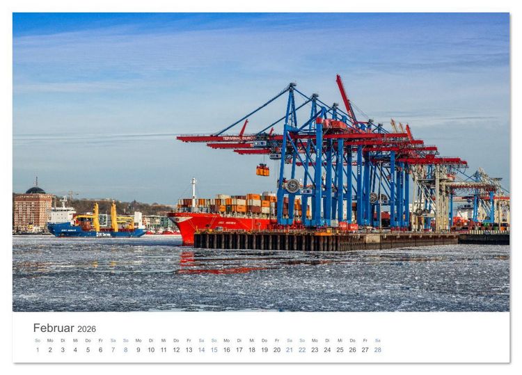 Produktbild: Die Elbmetropole Hamburg (Tischkalender 2026 DIN A5 quer), CALVENDO Monatskalender