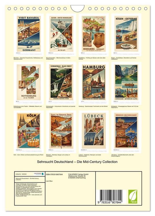 Produktbild: Sehnsucht Deutschland &ndash; Die Mid-Century Collection (Wandkalender 2027 DIN A4 hoch), CALVENDO Monatskalender