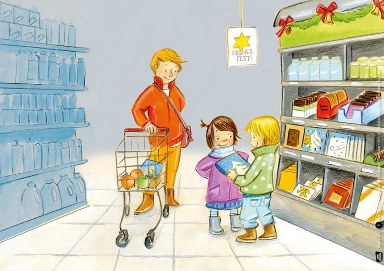 Produktbild: Bet&uuml;l und Nele erleben Advent und Weihnachten. Kamishibai Bildkartenset.