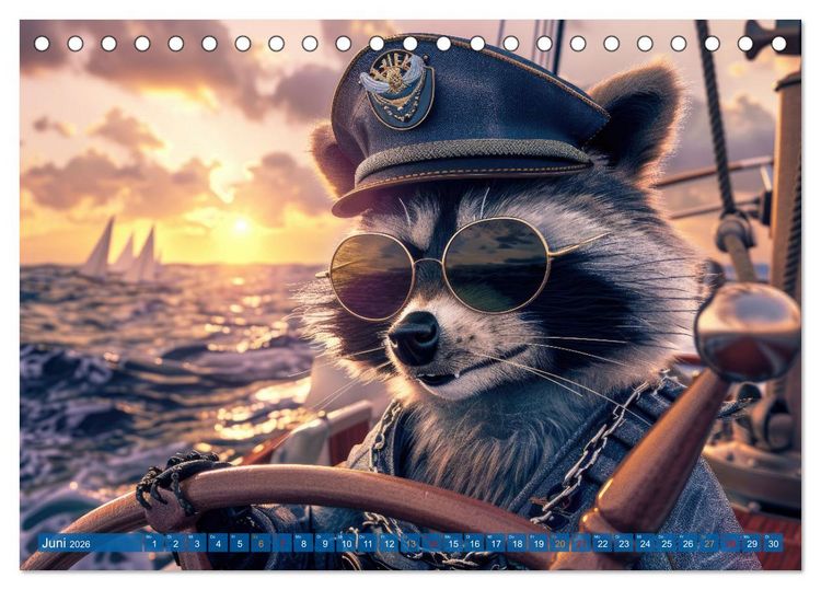 Produktbild: Der tierisch Skipper-Kalender (Tischkalender 2026 DIN A5 quer), CALVENDO Monatskalender