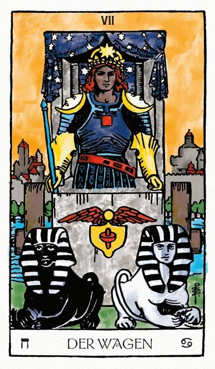 Produktbild: Das Weiser-Tarot - Tarot von A.E. Waite in den urspr&uuml;nglichen Aquarellfarben (78 Karten illustriert von Pamela Colman Smith mit Booklet)